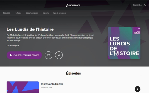 Couverture de Les Lundis de l'histoire  : podcast et émission en replay | France Culture